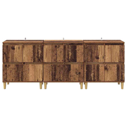 Sideboards 3 stk. Gammelt træ 60 x 35 x 70 cm Konstrueret træ