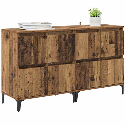 Sideboards 2 stk. Gammelt træ 60 x 35 x 70 cm Konstrueret træ
