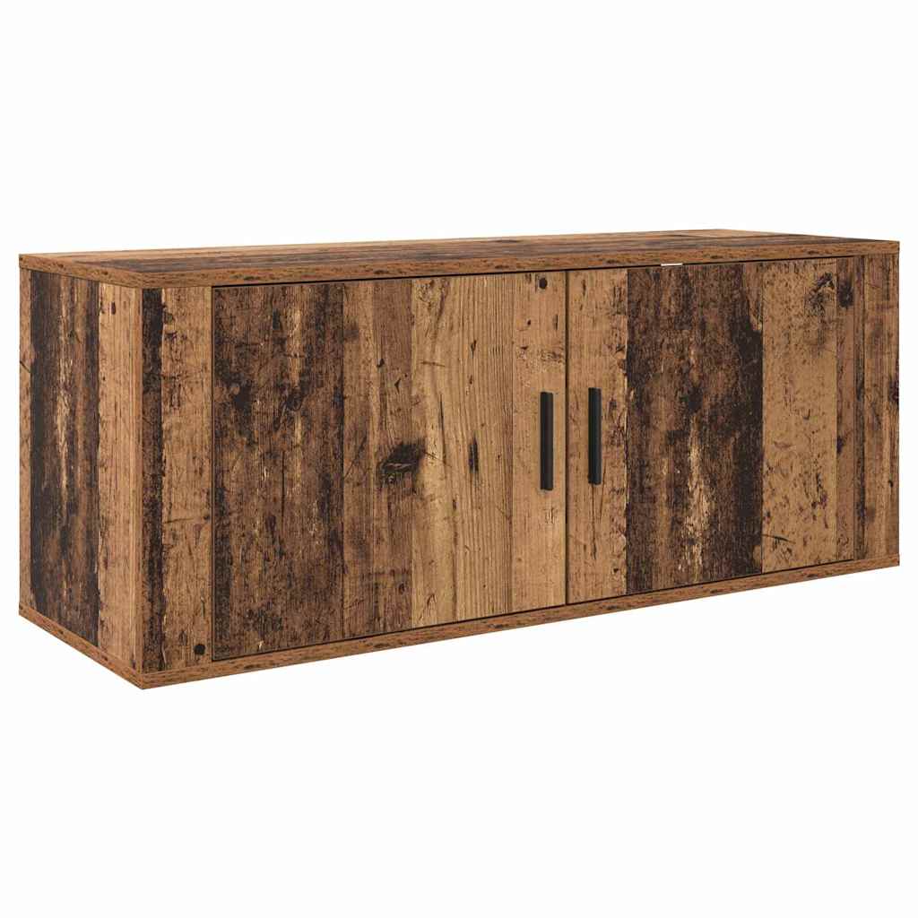 Væghængt TV-skab sæt 3 pcs Gammelt træ 100 x 34,5 x 40 cm