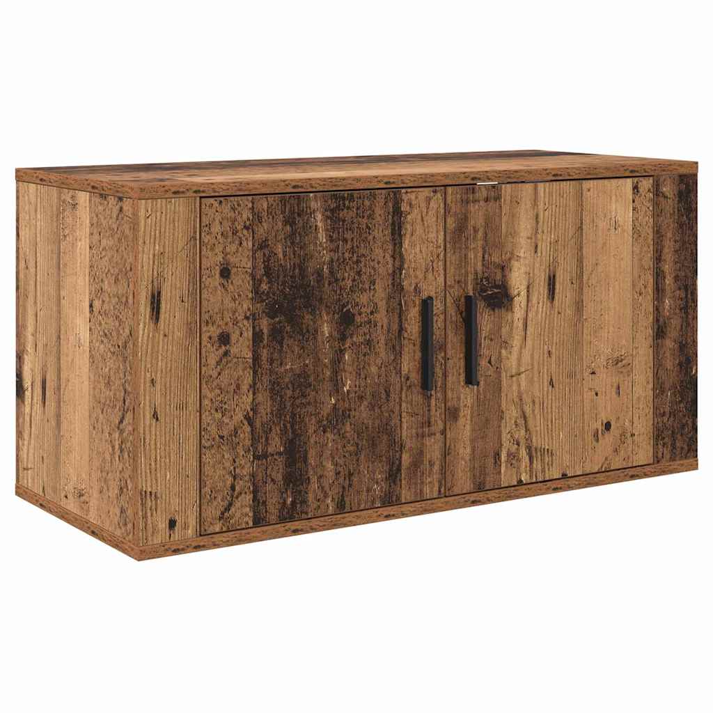 Væghængt TV-skab sæt 2 pcs Gammelt træ 80 x 34,5 x 40 cm