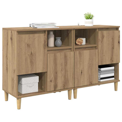 Sideboards 2 pcs Artisan Egetræ 60 x 35 x 70 cm Konstrueret træ