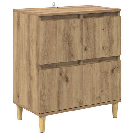 Sideboards 3 pcs Artisan Egetræ 60 x 35 x 70 cm Konstrueret træ
