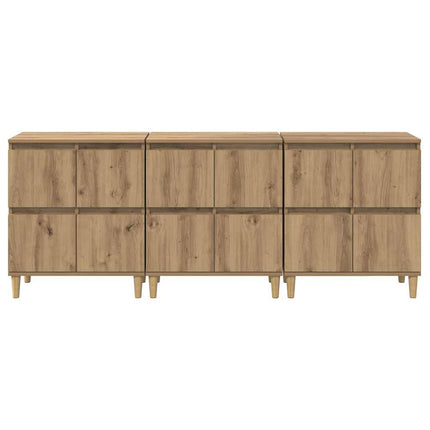 Sideboards 3 stk. Artisan Egetræ 60 x 35 x 70 cm