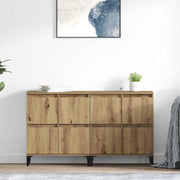 Sideboards 2 pcs Artisan Egetræ 60 x 35 x 70 cm Konstrueret træ