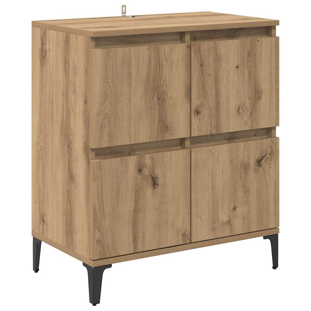 Sideboards 2 pcs Artisan Egetræ 60 x 35 x 70 cm Konstrueret træ