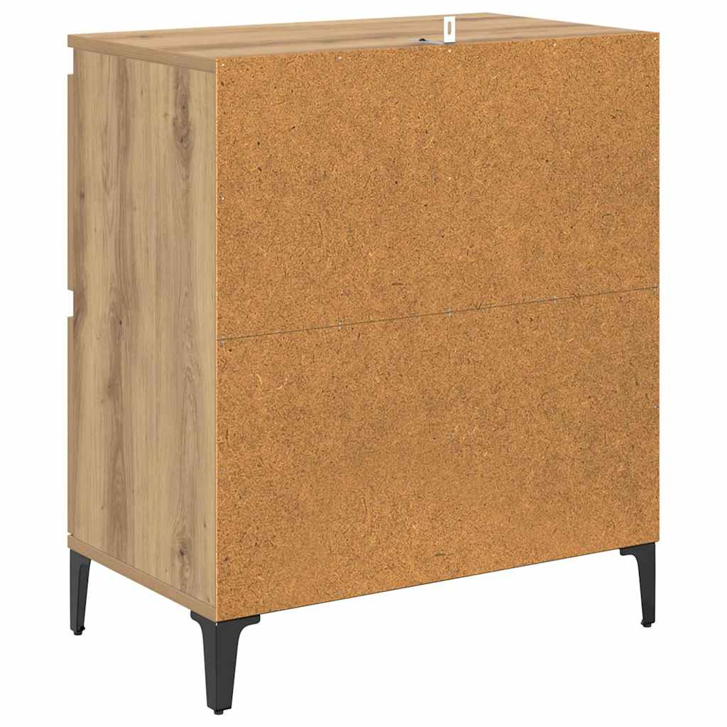 Sideboards 2 pcs Artisan Egetræ 60 x 35 x 70 cm Konstrueret træ