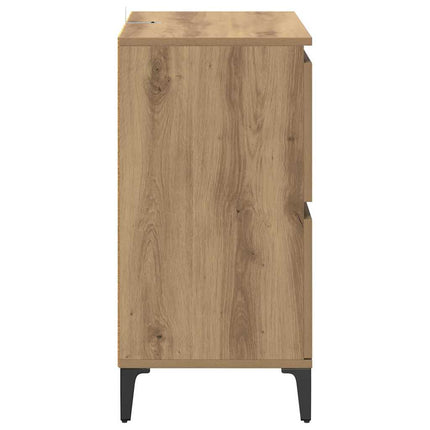 Sideboards 2 pcs Artisan Egetræ 60 x 35 x 70 cm Konstrueret træ