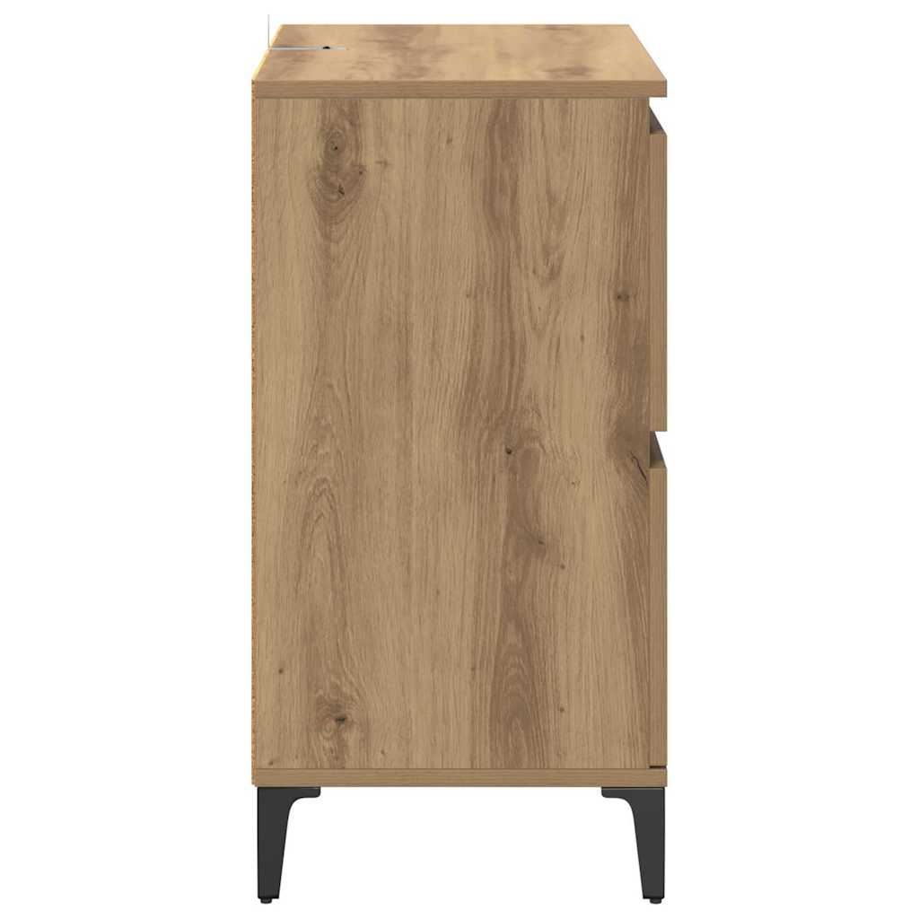 Sideboards 2 pcs Artisan Egetræ 60 x 35 x 70 cm Konstrueret træ