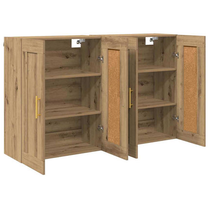 Væghængt skab 2 pcs Artisan Egetræ 69,5 x 34 x 90 cm