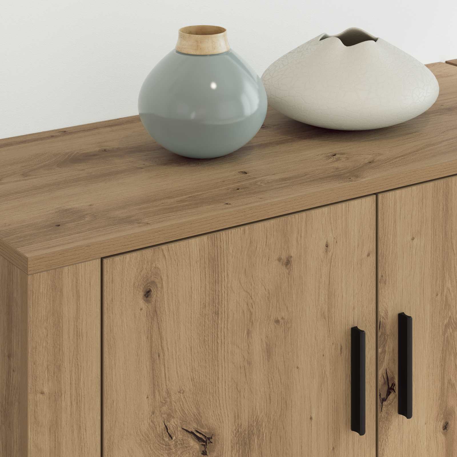 Væghængt TV-skab sæt 2 pcs Artisan Egetræ 80 x 34,5 x 40 cm