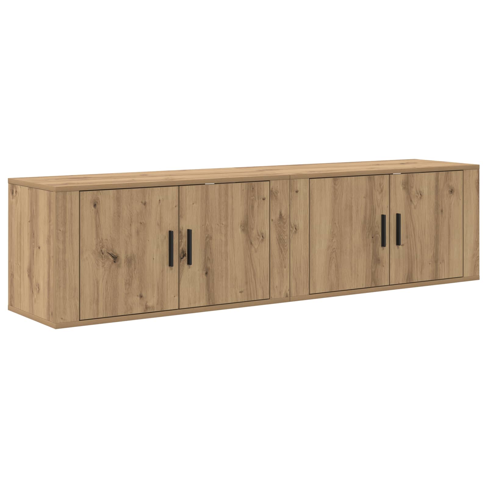 Væghængt TV-skab sæt 2 pcs Artisan Egetræ 80 x 34,5 x 40 cm
