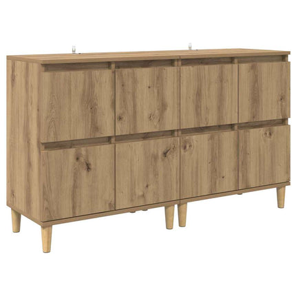 Sideboards 2 pcs Artisan Egetræ 60 x 35 x 70 cm Konstrueret træ