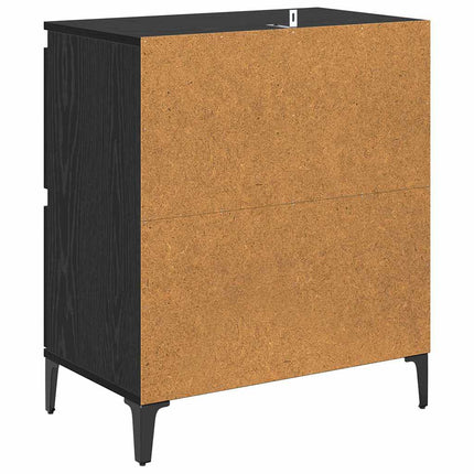 Sideboards 2 pcs Sort eg 60 x 35 x 70 cm Konstrueret træ