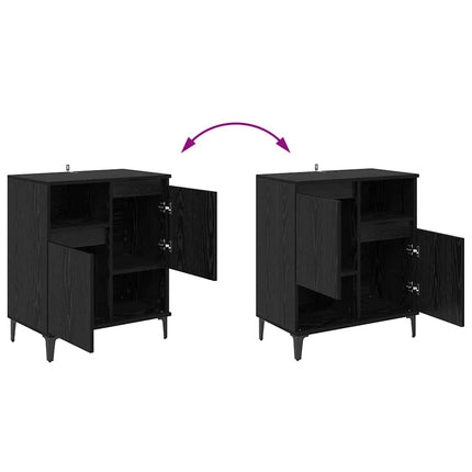 Sideboards 3 pcs Sort eg 60 x 35 x 70 cm Konstrueret træ