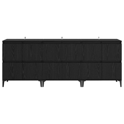 Sideboards 3 stk. Sort eg 60 x 35 x 70 cm Konstrueret træ