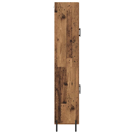 Highboard 2 pcs Gammelt træ Konstrueret træ