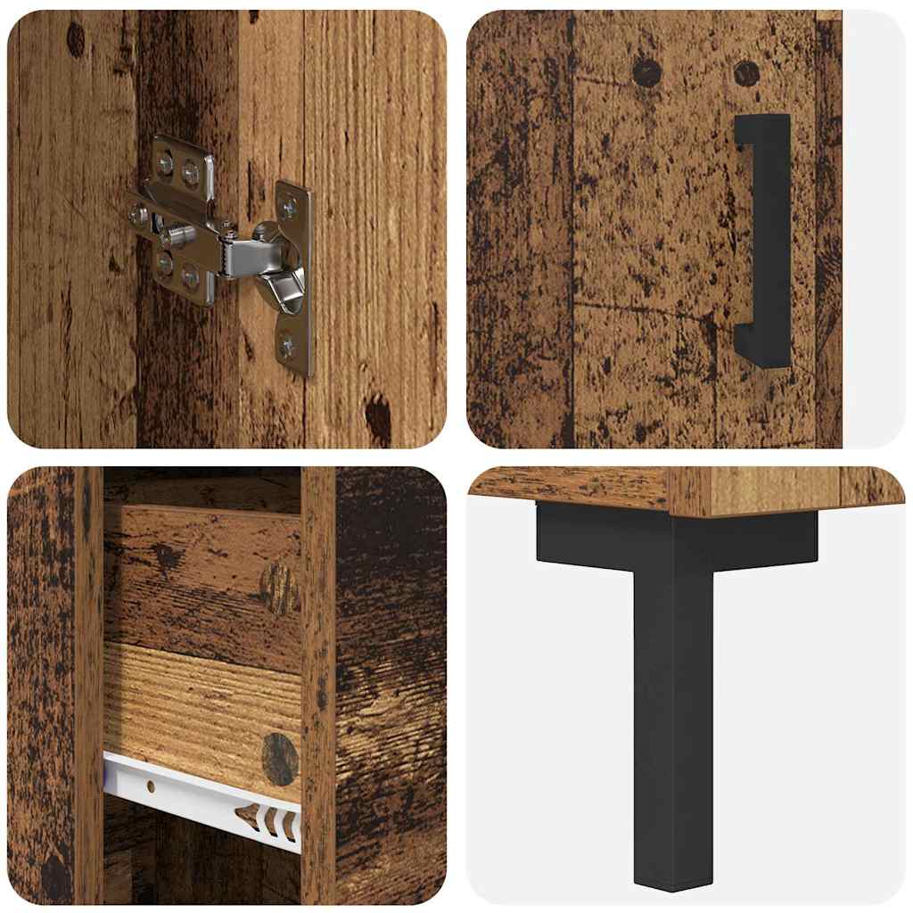 Highboard Gammelt træ 34,5 x 34 x 180 cm Konstrueret træ