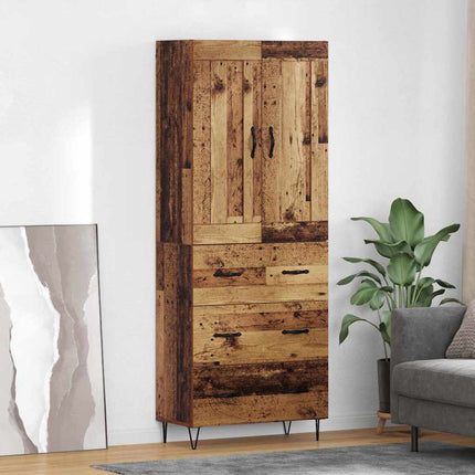 Highboard Gammelt træ 69,5 x 34 x 180 cm Konstrueret træ