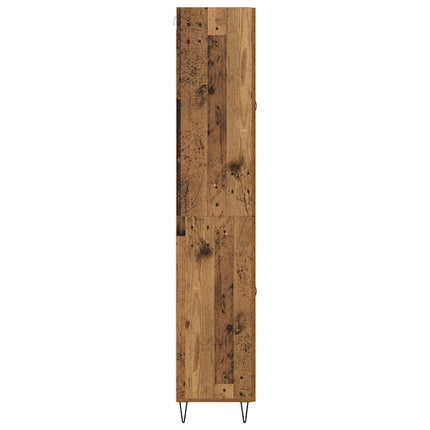 Highboard med skuffe 2 pcs Gammelt træ Konstrueret træ