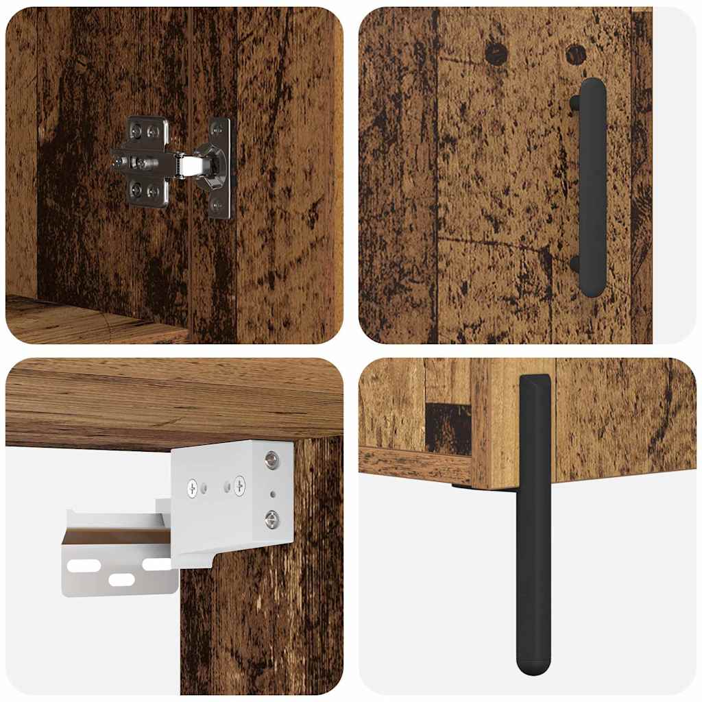 Highboard Gammelt træ 69,5 x 32,5 x 180 cm Konstrueret træ