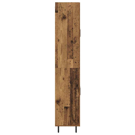 Highboard 2 pcs Gammelt træ Konstrueret træ