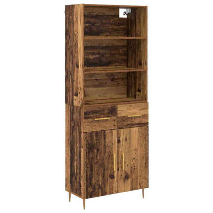 Highboard Gammelt træ 69,5 x 34 x 180 cm Konstrueret træ