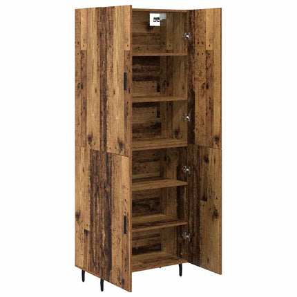 Highboard 2 pcs Gammelt træ Konstrueret træ