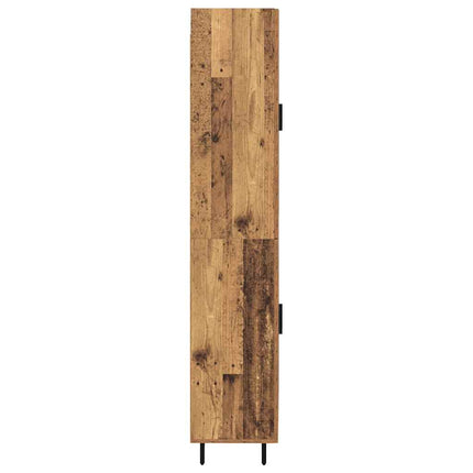 Highboard 2 pcs Gammelt træ Konstrueret træ