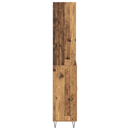 Highboard med skuffe 2 pcs Gammelt træ Konstrueret træ