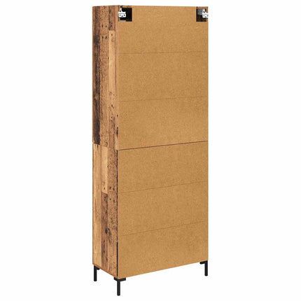 Highboard 2 pcs Gammelt træ Konstrueret træ