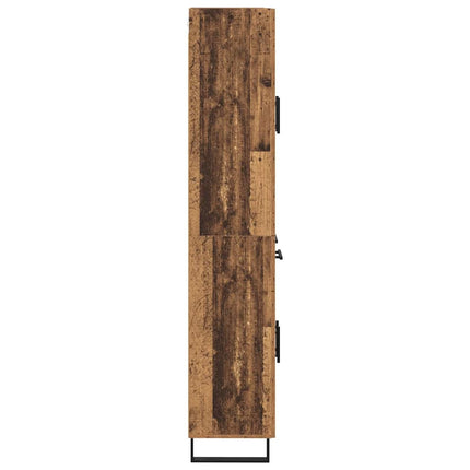 Highboard 2 stk. Gammelt træ 69,5 x 34 x 180 cm