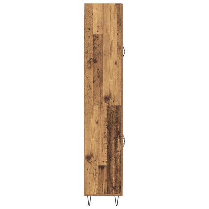 Highboard 2 pcs Gammelt træ Konstrueret træ