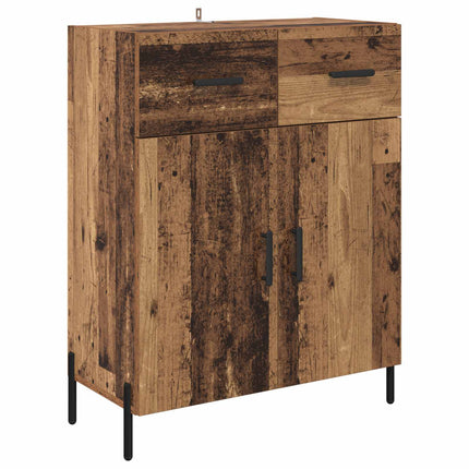 Highboard 2 pcs Gammelt træ Konstrueret træ