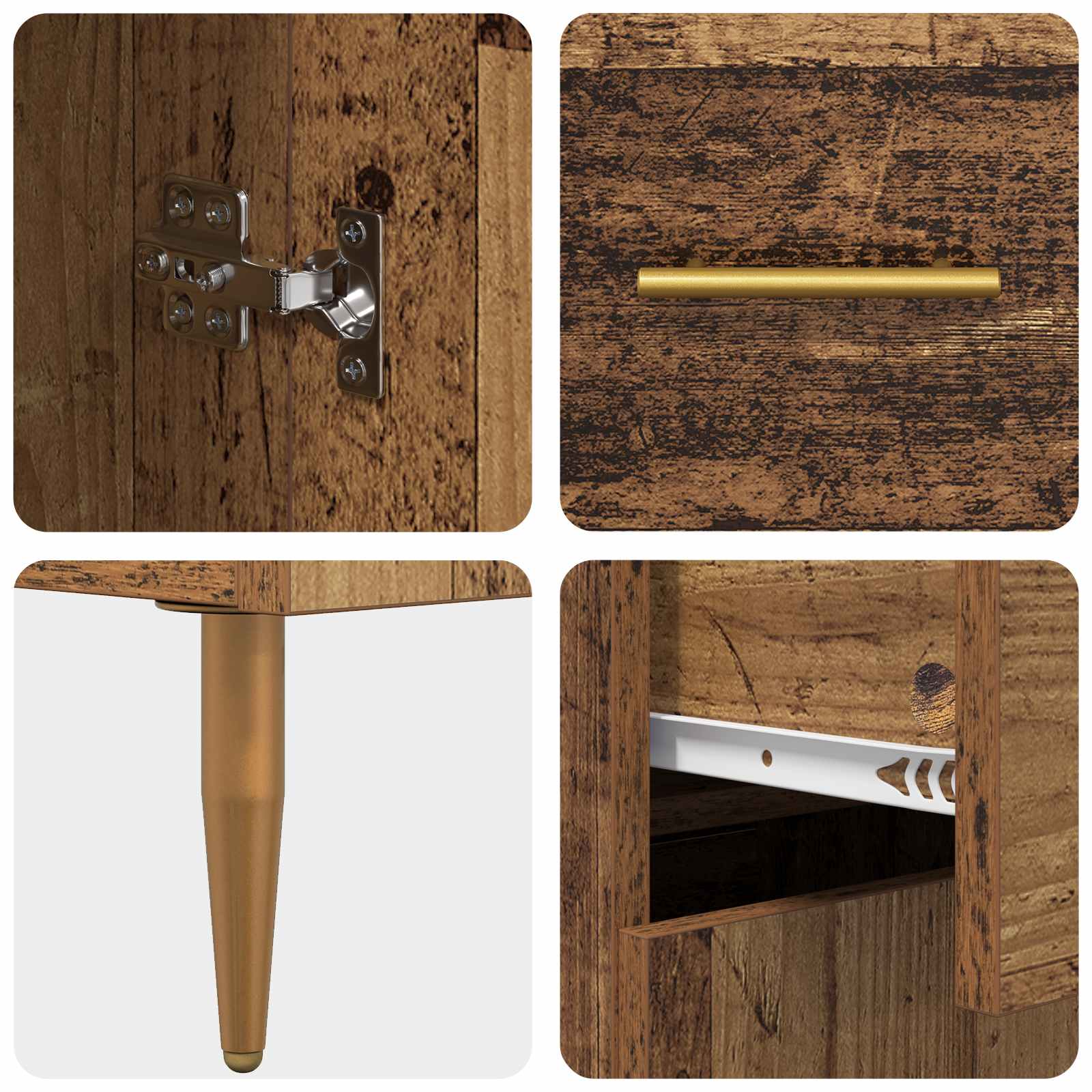 Highboard Gammelt træ 69,5 x 34 x 180 cm Konstrueret træ