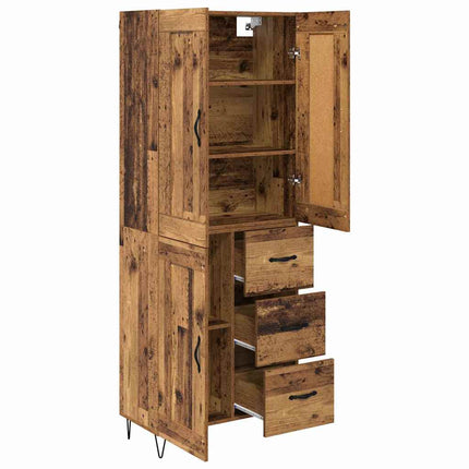 Highboard Gammelt træ 69,5 x 34 x 180 cm Konstrueret træ