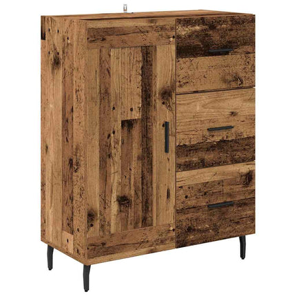 Highboard 2 stk. Gammelt træ 69,5 x 32,5 x 180 cm