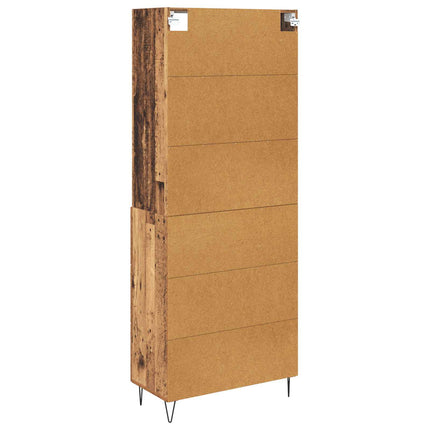 Highboard med skuffe 2 pcs Gammelt træ Konstrueret træ