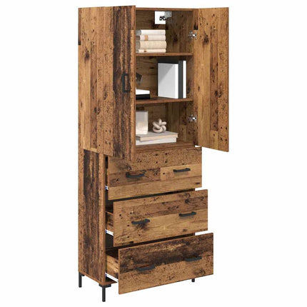 Highboard Gammelt træ 69,5 x 34 x 180 cm Konstrueret træ