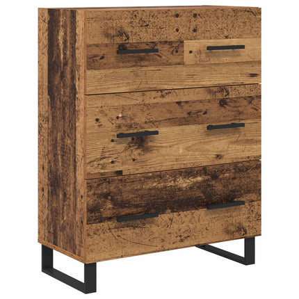 Highboard 2 stk. Gammelt træ 69,5 x 34 x 180 cm