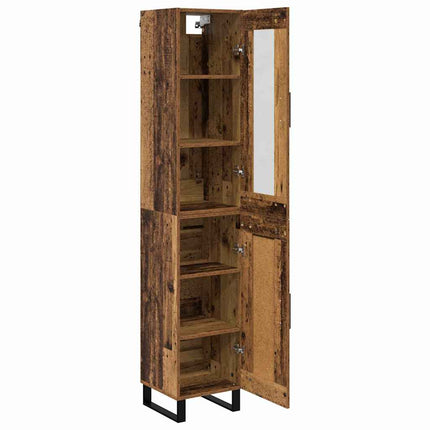 Highboard Gammelt træ 34,5 x 34 x 180 cm Konstrueret træ