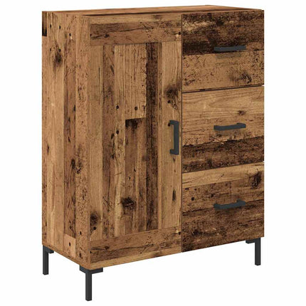Highboard med skuffe 2 pcs Gammelt træ Konstrueret træ