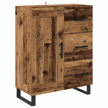 Highboard med skuffe 2 pcs Gammelt træ Konstrueret træ