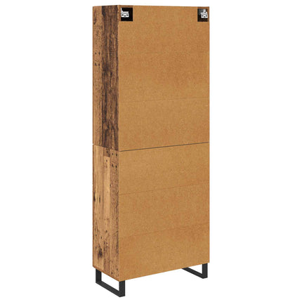 Highboard med skuffe 2 pcs Gammelt træ Konstrueret træ