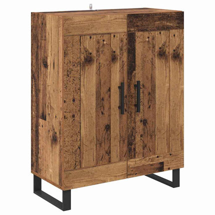 Highboard 2 pcs Gammelt træ Konstrueret træ