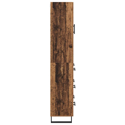 Highboard med skuffe 2 pcs Gammelt træ Konstrueret træ