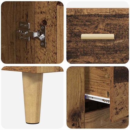 Highboard Gammelt træ 34,5 x 34 x 180 cm Konstrueret træ