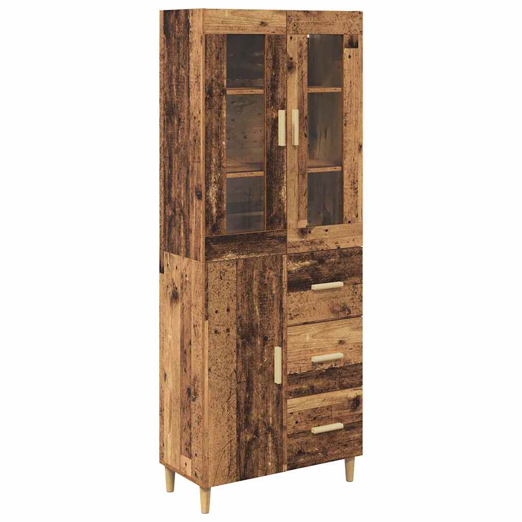 Highboard Gammelt træ 69,5 x 34 x 180 cm Konstrueret træ