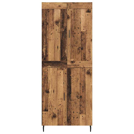 Highboard 2 pcs Gammelt træ Konstrueret træ