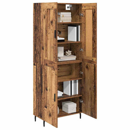 Highboard 2 pcs Gammelt træ Konstrueret træ