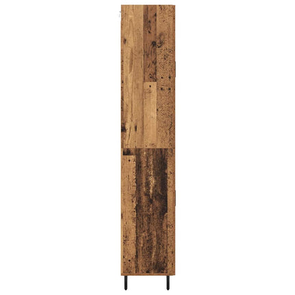 Highboard 2 pcs Gammelt træ Konstrueret træ